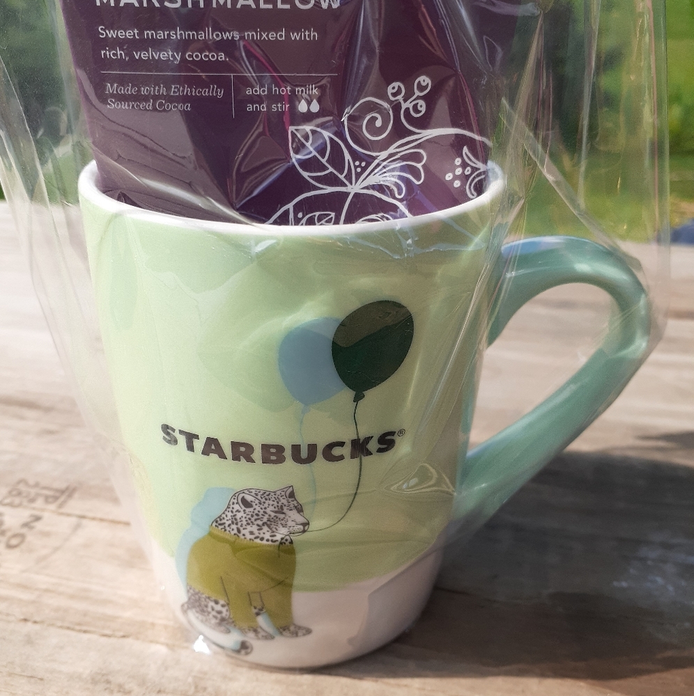 Starbucks Birthday Mug Leopard New
